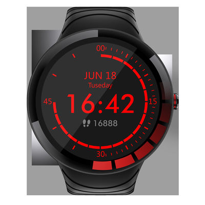 2020 E3はIP68が人間の特徴をもつIOSの電話適性のための完全なタッチ画面のシリコーンの革紐SmartWatchを防水するスマートな腕時計の人を遊ばす