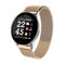 大きい円形のタッチ画面Smartwatchの鋼鉄革紐の適性の追跡者の血圧のスマートな腕時計